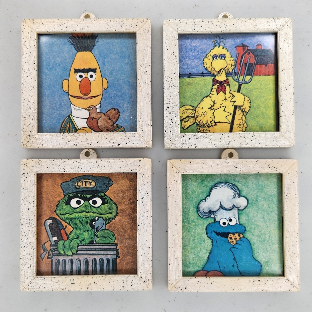 Vintage Sesame Street Character Wall Art Set